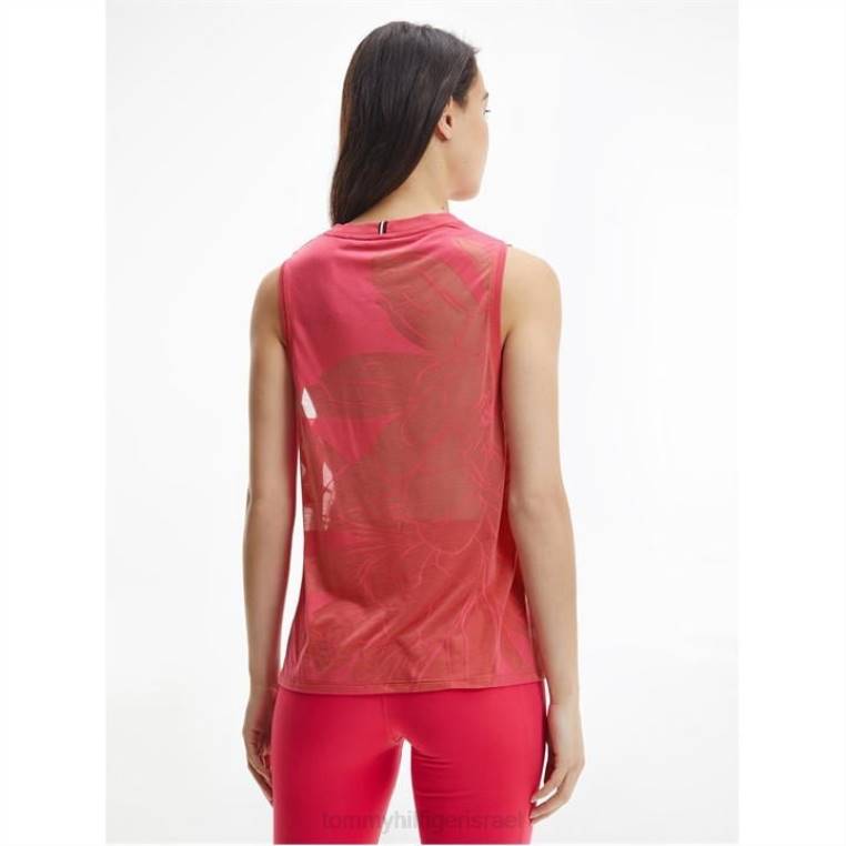 גופיית שחיקת פרחים נינוחה NX2020464 פאר ורוד Tommy Hilfiger