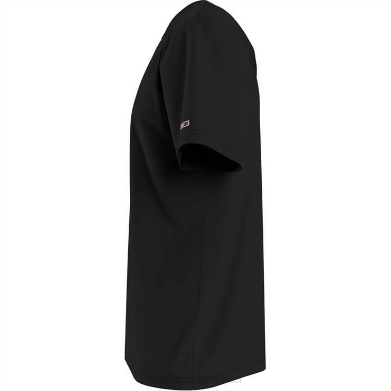 חולצת טקסט קטנה NX2020504 שָׁחוֹר Tommy Hilfiger