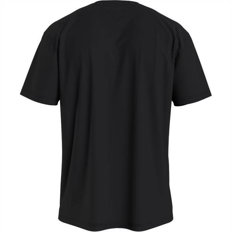 חולצת טקסט קטנה NX2020504 שָׁחוֹר Tommy Hilfiger