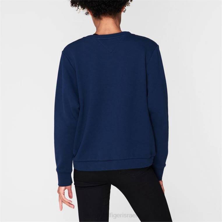 סווטשירט לוגו NX2020523 איריס שחור Tommy Hilfiger