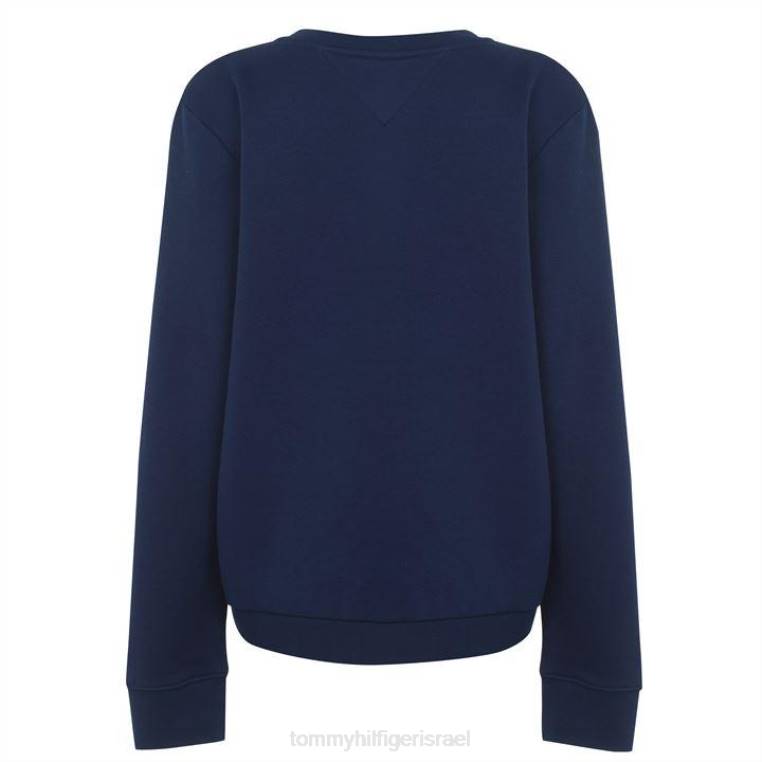 סווטשירט לוגו NX2020523 איריס שחור Tommy Hilfiger
