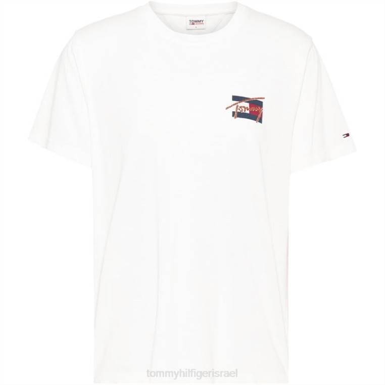 חולצת טריקו ברונזה וינטג' NX2020525 לבן כשלג Tommy Hilfiger