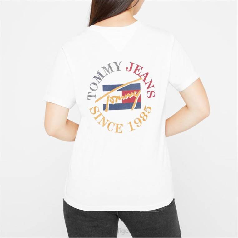 חולצת טריקו ברונזה וינטג' NX2020525 לבן כשלג Tommy Hilfiger