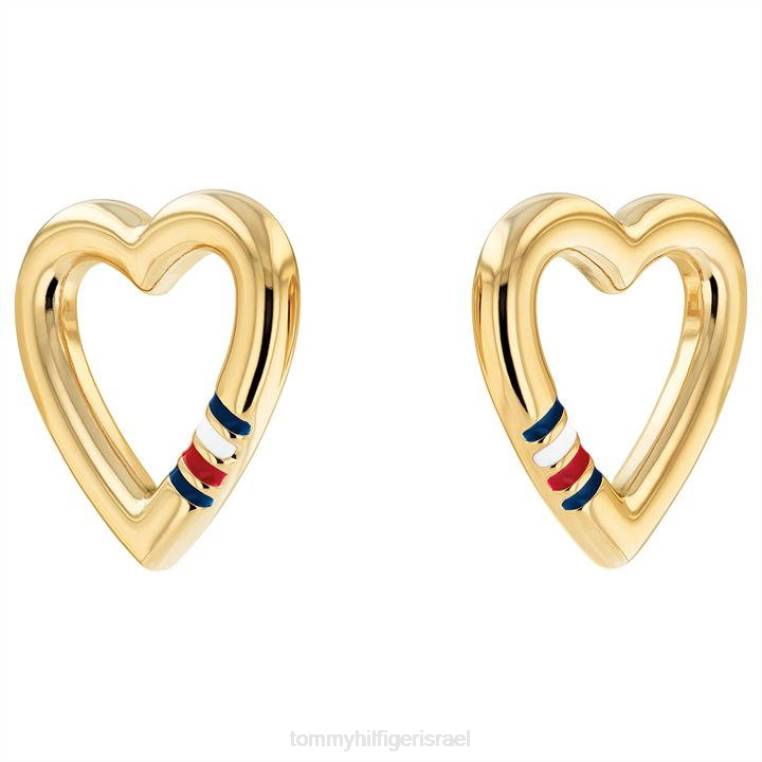 עגילים צמודים לב NX2020557 זהב Tommy Hilfiger