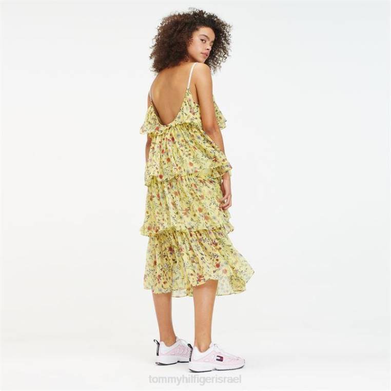שמלת שכבות פרחונית NX2020559 פרחוני/שמש 707 Tommy Hilfiger
