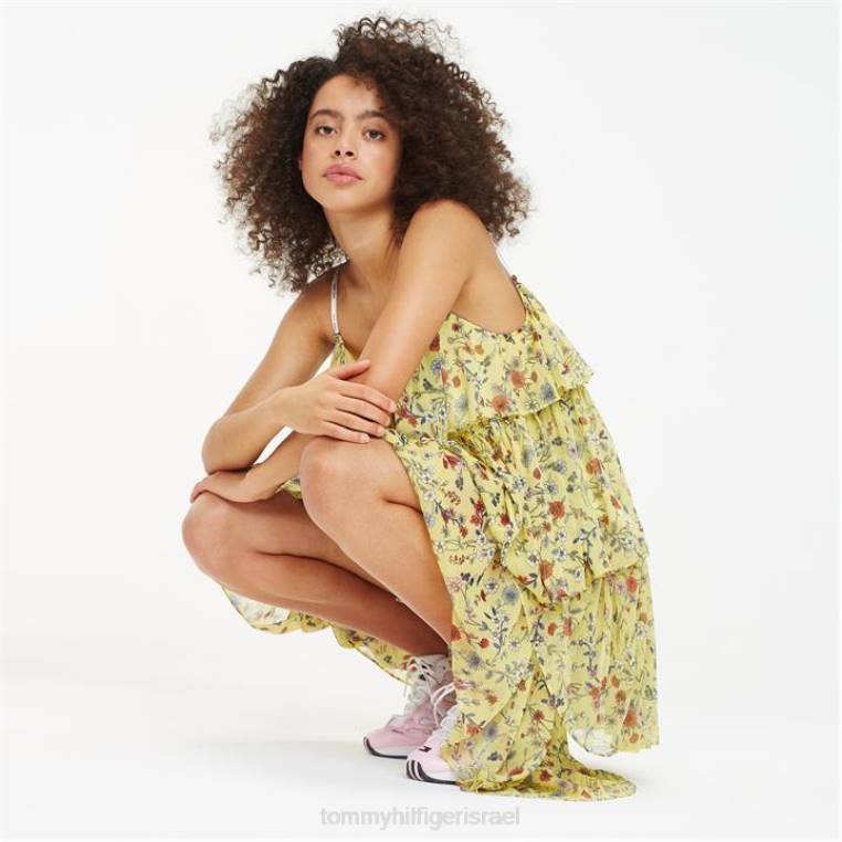 שמלת שכבות פרחונית NX2020559 פרחוני/שמש 707 Tommy Hilfiger