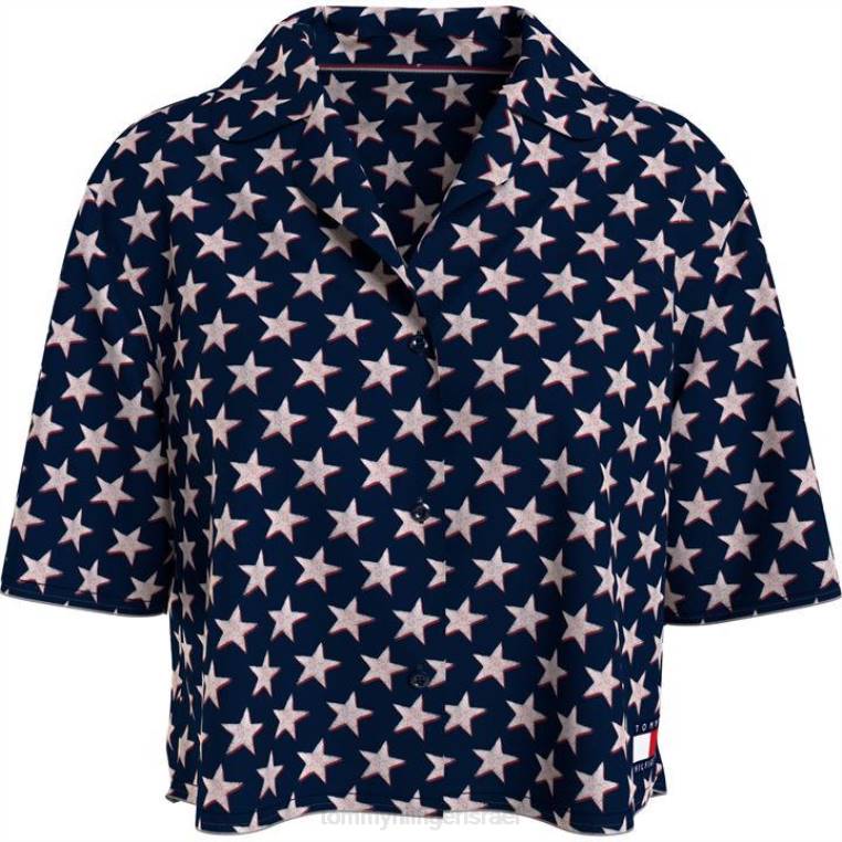 חולצת פיג'מה עם שרוולים קצרים NX2020567 כוכב אופסט Tommy Hilfiger