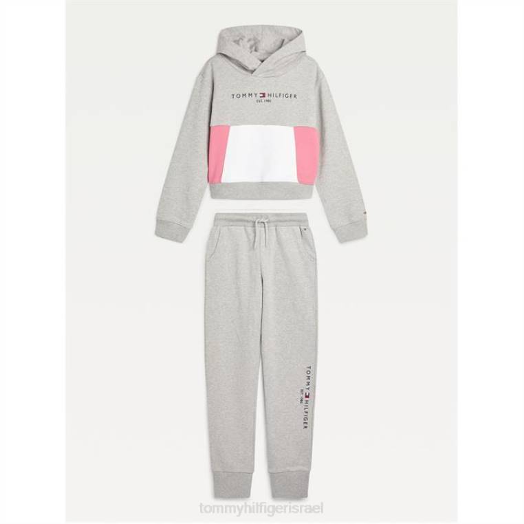 סט ג'וגרים לנערות ג'וניור NX2020569 אפור/ורוד p01 Tommy Hilfiger
