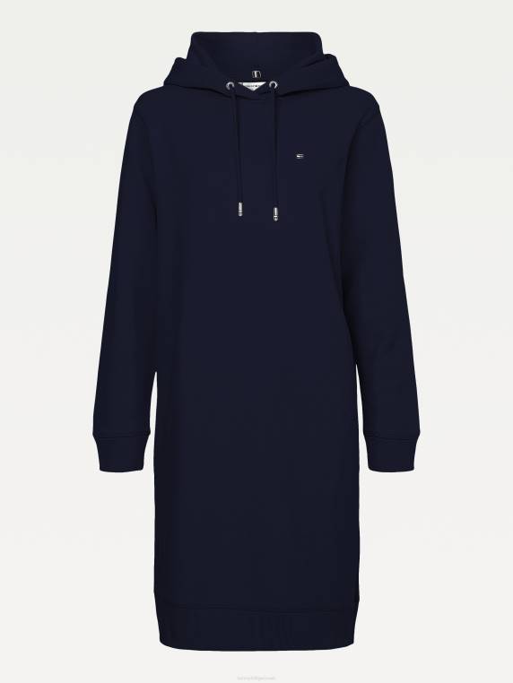 שמלה קצרה עם קפוצ'ון רגילה NX202056 שמיים מדבריים Tommy Hilfiger