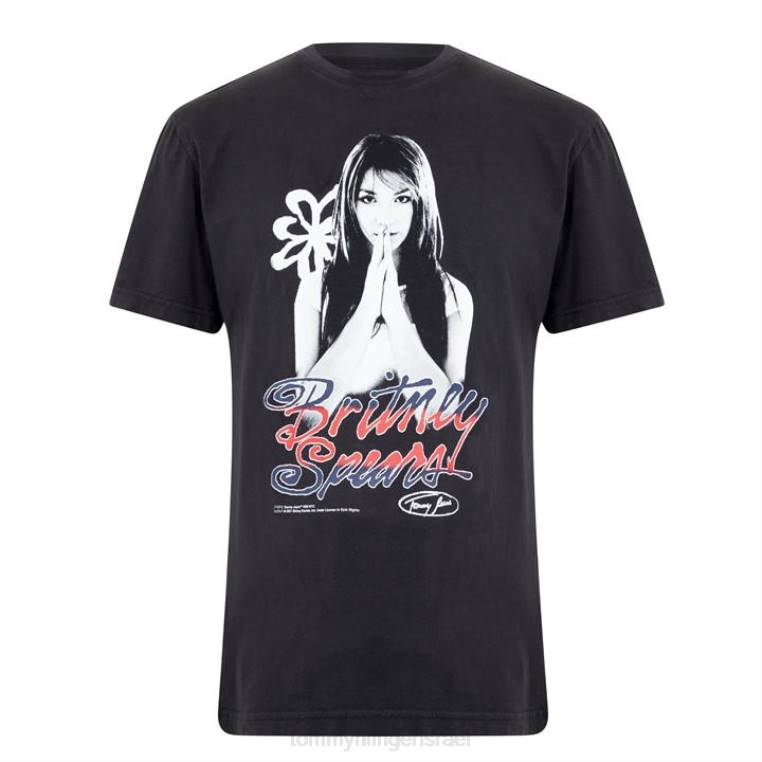 חולצת טריקו בריטני עם שרוולים קצרים NX2020604 bds שחור Tommy Hilfiger