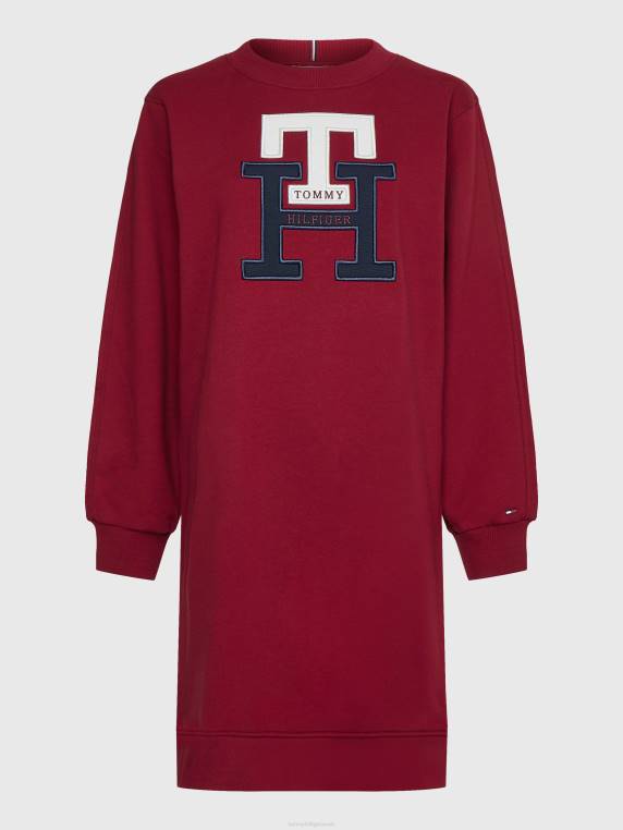 שמלת מגשר עם מונוגרמה NX202063 סוֹמֶק Tommy Hilfiger