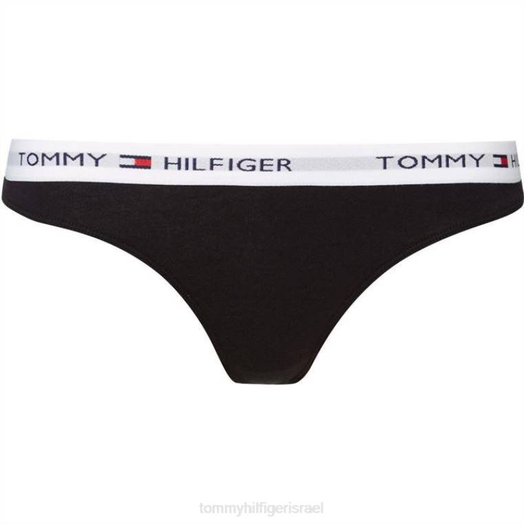חוטיני כותנה אייקוני NX2020654 שָׁחוֹר Tommy Hilfiger