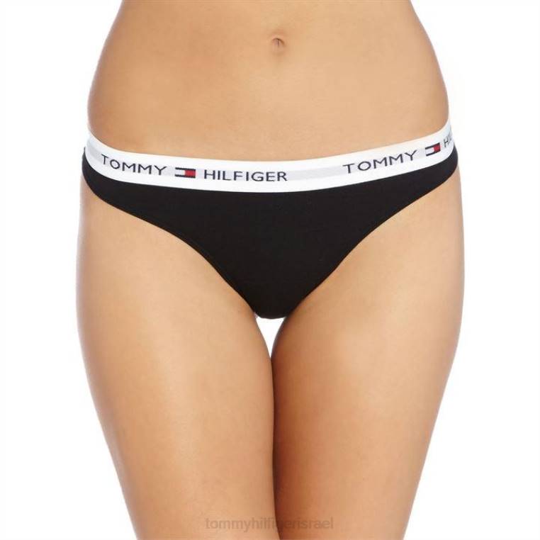חוטיני כותנה אייקוני NX2020654 שָׁחוֹר Tommy Hilfiger