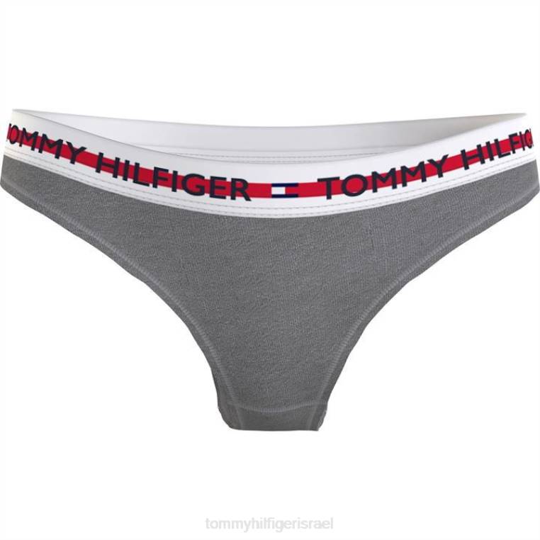 תקצירי לוגו חוזרים NX2020671 חום בינוני אפור Tommy Hilfiger