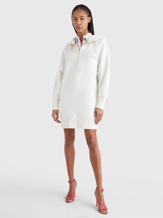 שמלת קפוצ'ון קלאסית NX202067 שֶׁנהָב Tommy Hilfiger