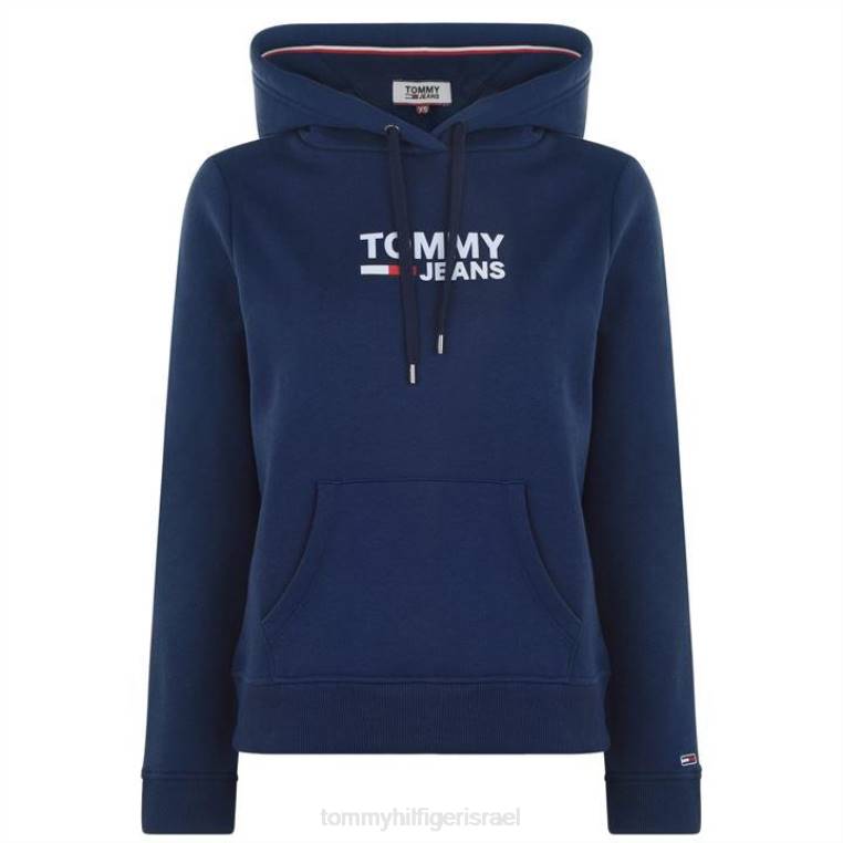 קפוצ'ון לוגו NX2020682 איריס שחור Tommy Hilfiger