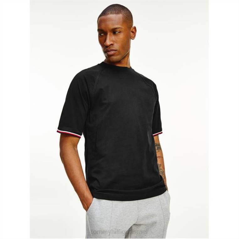 חולצת טי לוגו חתימה אחורית NX2020684 שָׁחוֹר Tommy Hilfiger