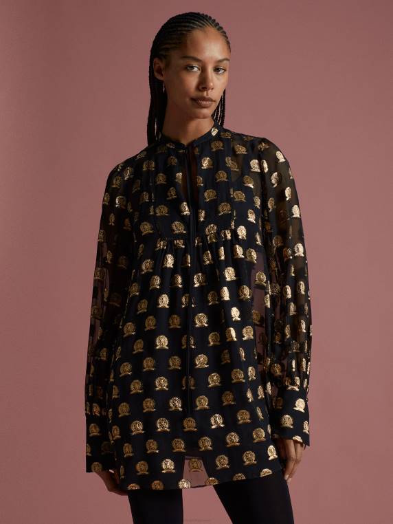 שמלת ויסקוזה של קרסט קולקציה NX202068 שָׁחוֹר Tommy Hilfiger