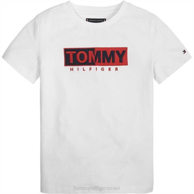 חולצת טריקו עם לוגו רקום NX2020704 לבן Tommy Hilfiger