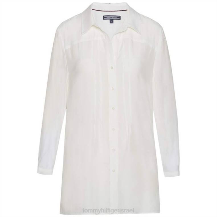 חולצת ג'מיס עם שלושת רבעי שרוולים NX2020729 לבן Tommy Hilfiger