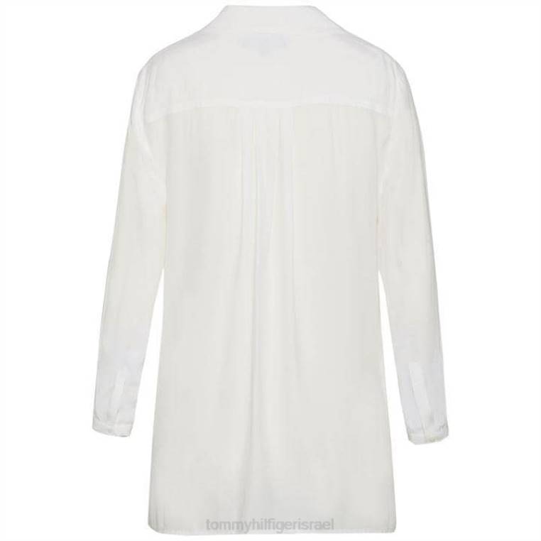 חולצת ג'מיס עם שלושת רבעי שרוולים NX2020729 לבן Tommy Hilfiger