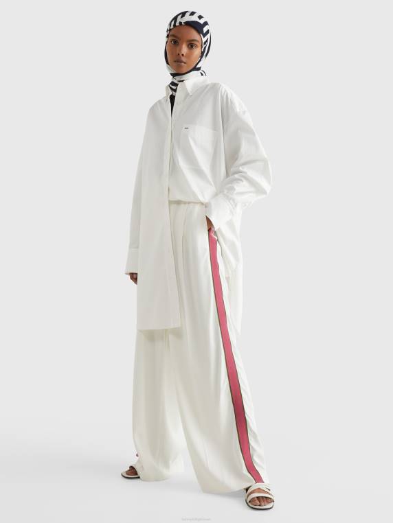 אייקונים שמלת חולצה אוברסייז NX202072 אקרו Tommy Hilfiger