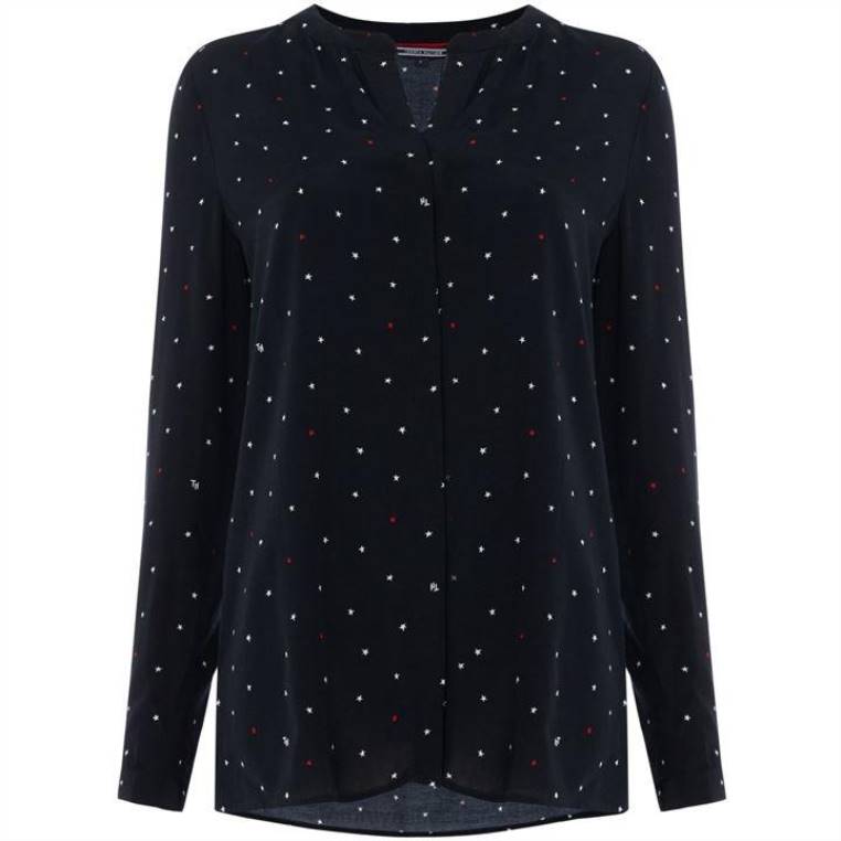 חולצה עם שרוולים ארוכים של גילדה NX2020730 חיל הים Tommy Hilfiger