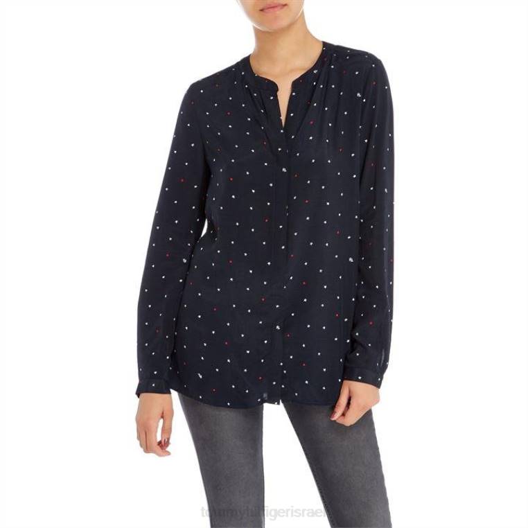 חולצה עם שרוולים ארוכים של גילדה NX2020730 חיל הים Tommy Hilfiger