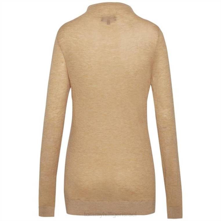 סוודר אדלינה עם צווארון גבוה NX2020742 חום Tommy Hilfiger