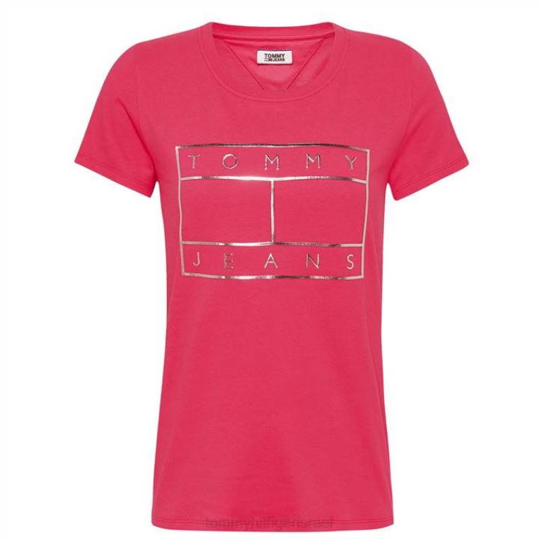 חולצת טריקו דגל מתאר NX2020766 סומק אדום Tommy Hilfiger