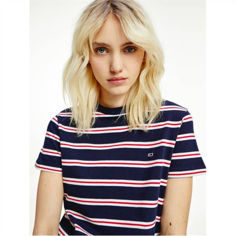 חולצת טריקו ניגודיות NX2020777 צי הדמדומים Tommy Hilfiger