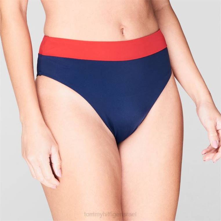 תחתוני ביקיני חצופים עם מותן גבוה NX2020783 סנוור אדום xl7 Tommy Hilfiger