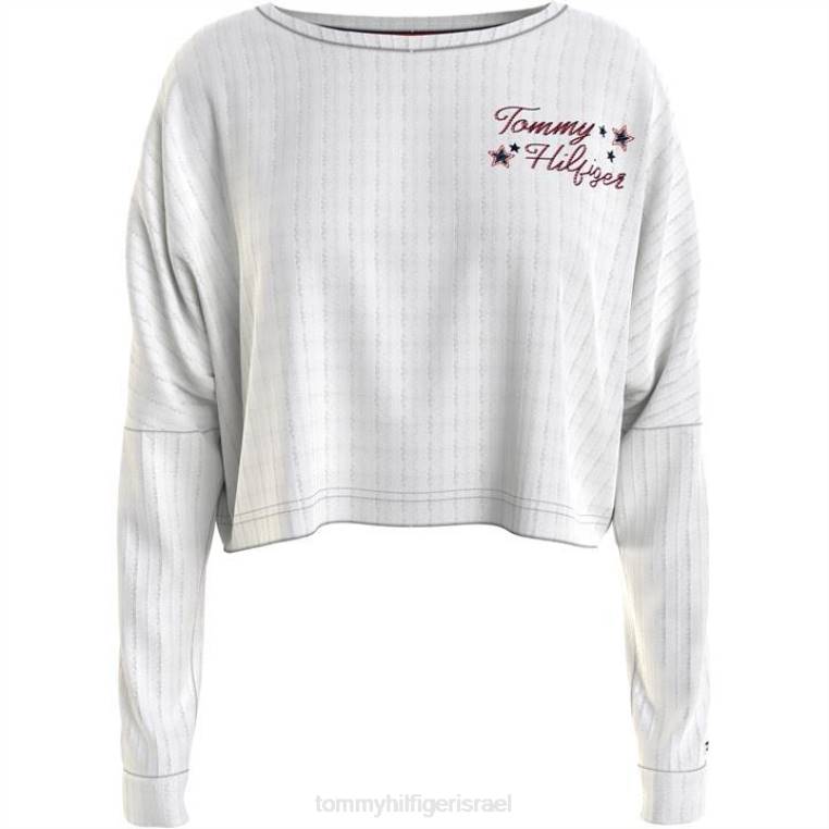 עליונית עם שרוולים ארוכים של צלעות בגדי גוף NX2020798 שנהב יבי Tommy Hilfiger