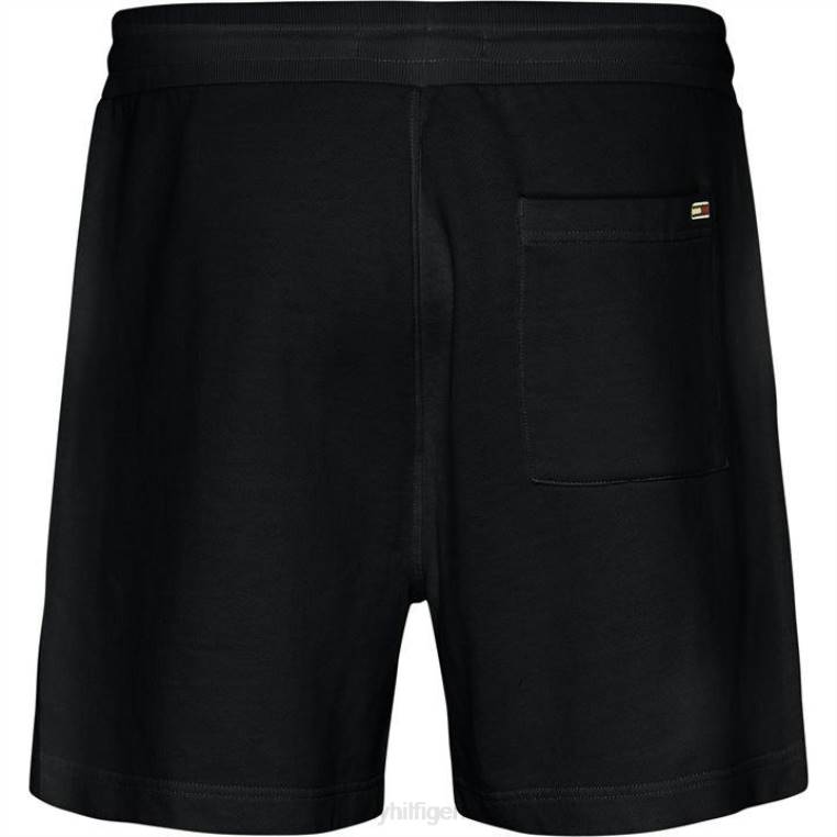 מכנסי חוף קצרים עם לוגו גווני NX2020810 bds שחור Tommy Hilfiger