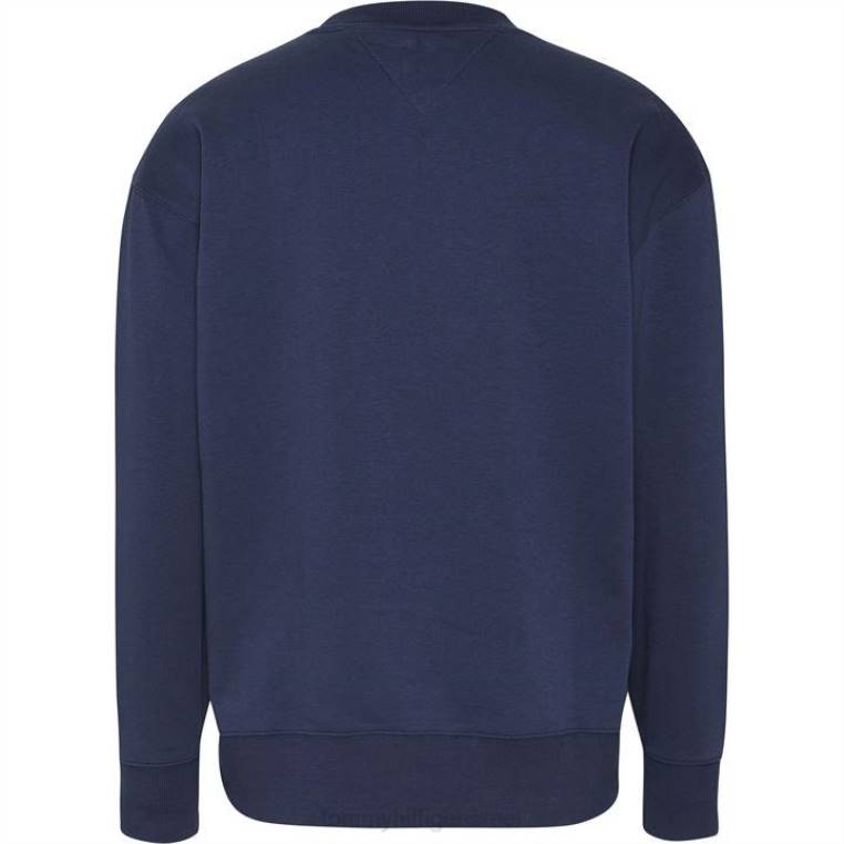 סווטשירט של צוות כדורסל NX2020816 חיל הים c87 Tommy Hilfiger