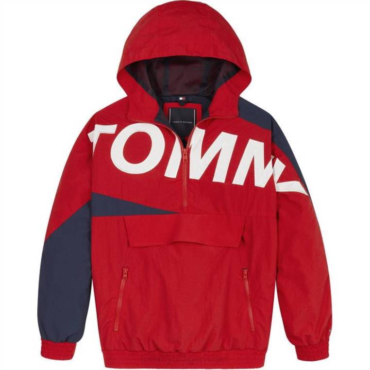 ז'קט פופ-אובר של גיבור ג'וניור NX2020841 ארגמן xnl Tommy Hilfiger