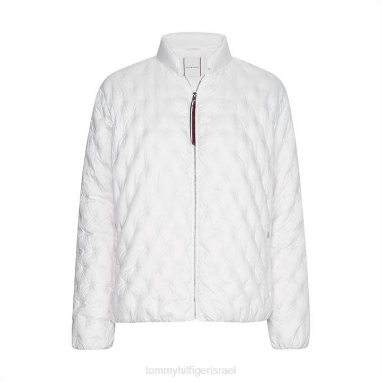 מעיל פוך מנוקד NX2020842 לבן ycf Tommy Hilfiger