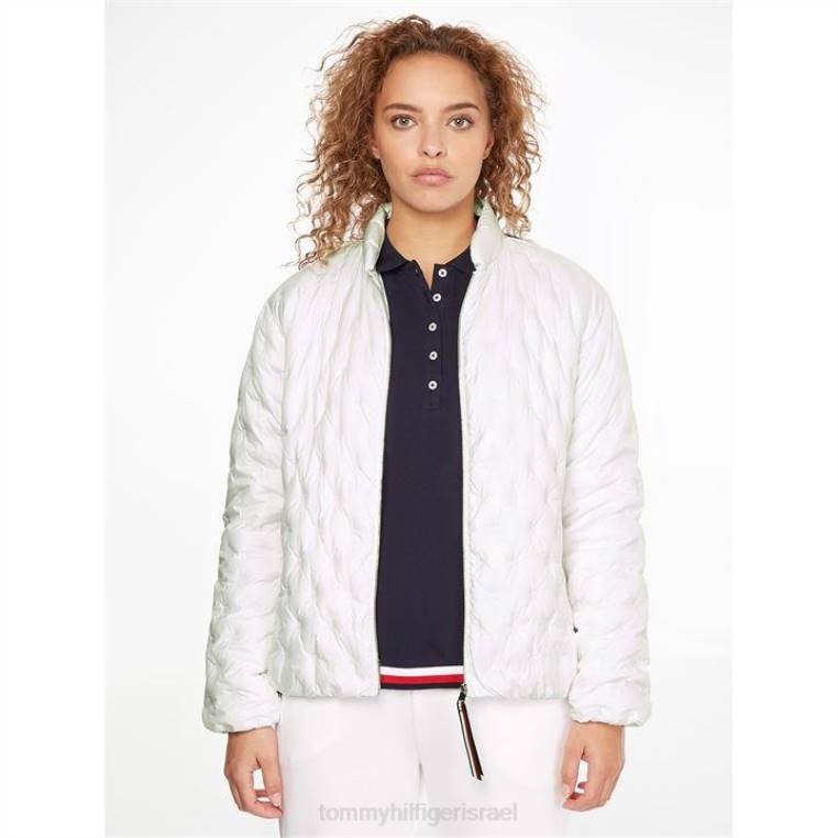 מעיל פוך מנוקד NX2020842 לבן ycf Tommy Hilfiger