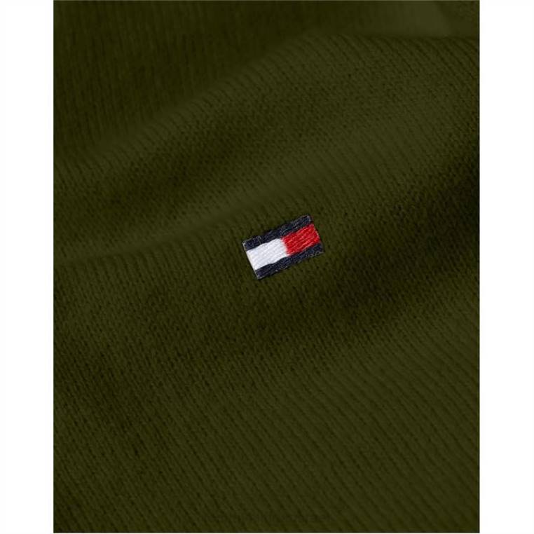 צווארון כותנה של פימה NX2020863 gyy עץ זית Tommy Hilfiger