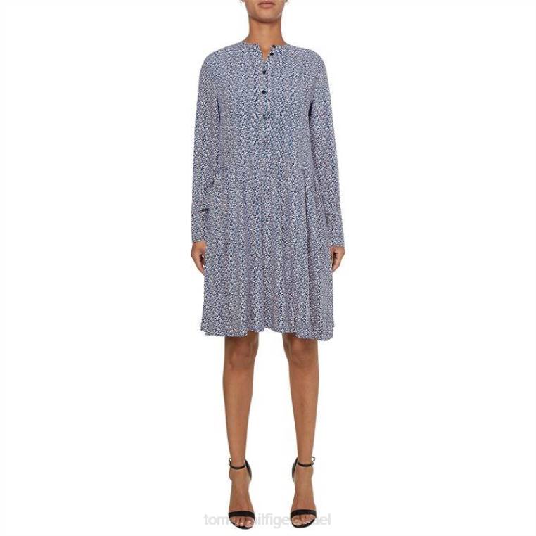 שמלת מידי פופלין NX2020874 מיני thcube 0z1 Tommy Hilfiger
