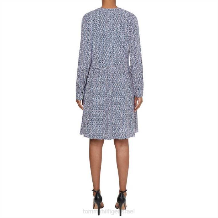 שמלת מידי פופלין NX2020874 מיני thcube 0z1 Tommy Hilfiger