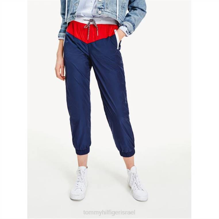 מכנסי מסלול ניגודיות NX2020877 twlightt navy c87 Tommy Hilfiger