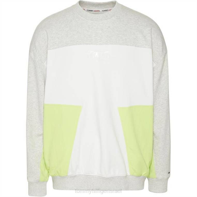 סוודר צוות קולור בלוק NX2020882 כסוף אפור pj4 Tommy Hilfiger