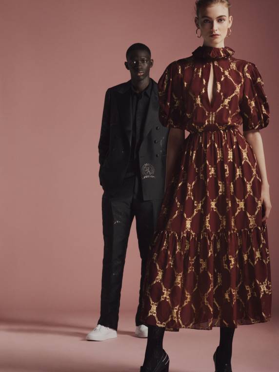 שמלת משי אוסף סמל NX202091 סוֹמֶק Tommy Hilfiger