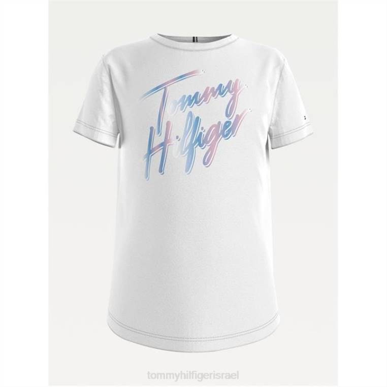 חולצת טריקו תסריט NX2020934 לבן Tommy Hilfiger