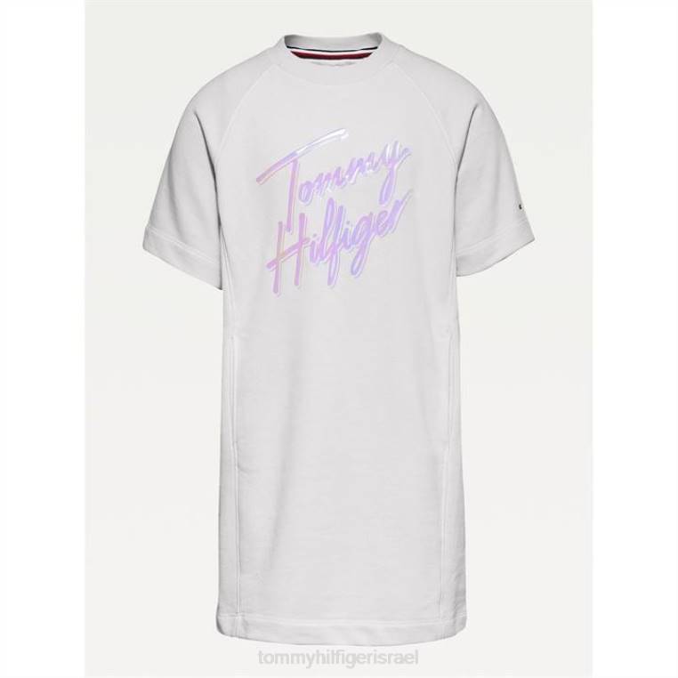 שמלת תסריט NX2020957 לבן Tommy Hilfiger