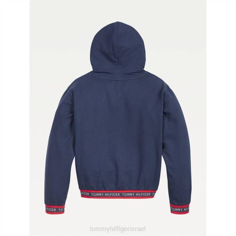 קפוצ'ון לוגו לתינוקות NX2020958 צי הדמדומים Tommy Hilfiger