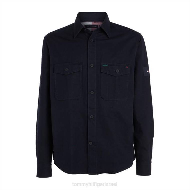 חולצה מבד כותנה NX2020968 שמי מדבר dw5 Tommy Hilfiger