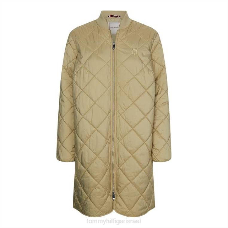 מעיל בומבר ארוך מרופד NX2020977 בז 'אג Tommy Hilfiger