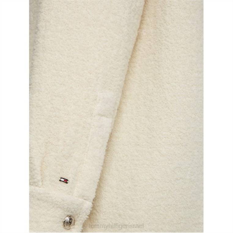 צריף קצר בתערובת צמר בוקל NX2020995 ecru ybl Tommy Hilfiger